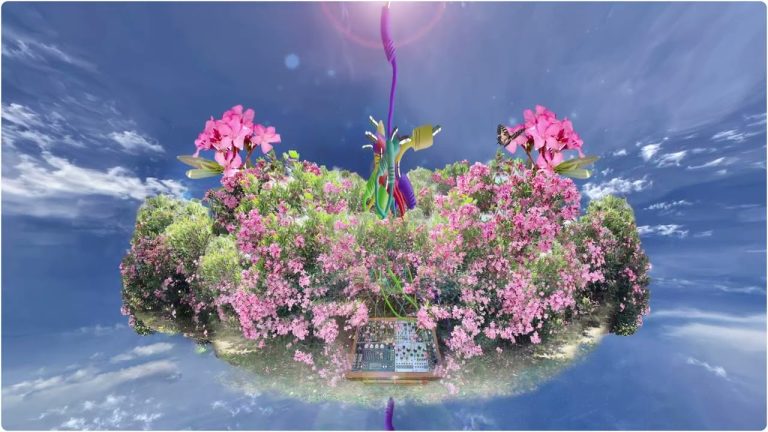 A floating island of flowers from David Cordero "Garden of Time"